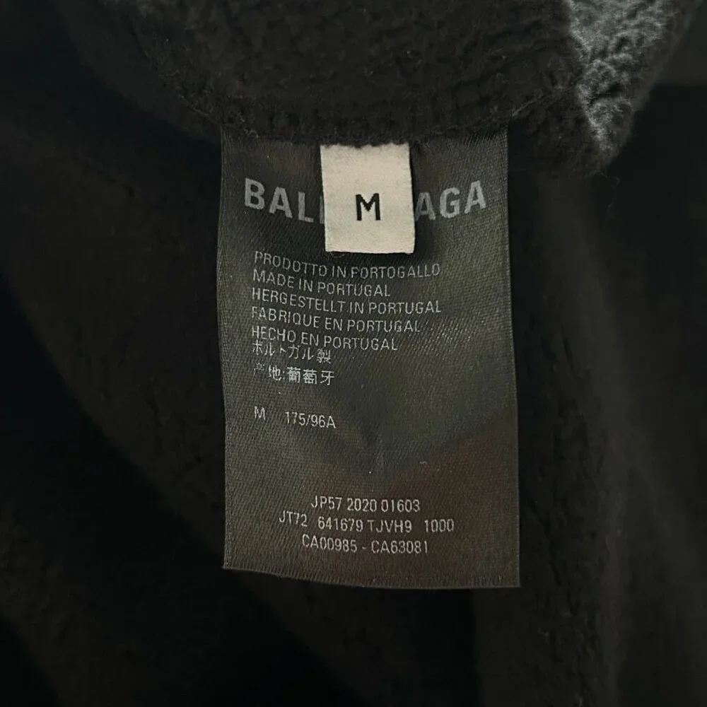 Balenciaga Black Notre Dame Distressed Hoodie - Picture 4 of 6